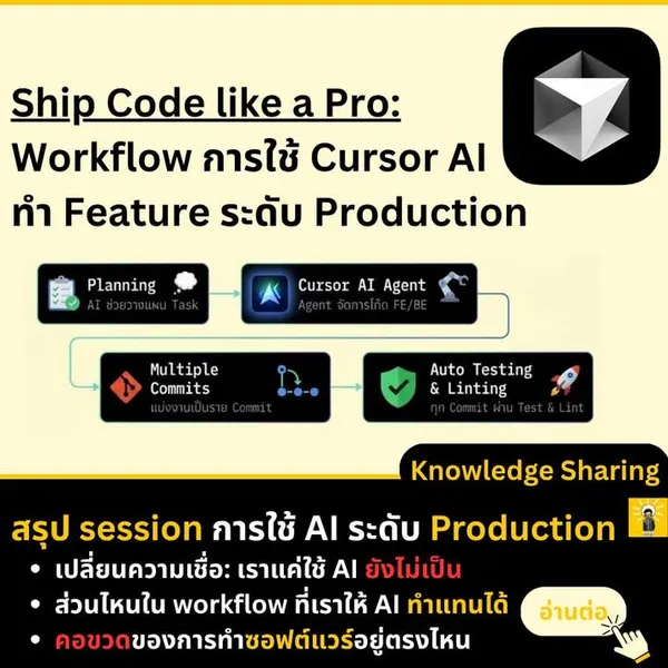 สร้าง Production-Ready Software ด้วย AI: Cursor, Claude และอื่นๆ