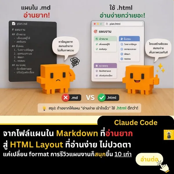 ใช้ HTML เขียนแผนงานใน Claude ให้อ่านง่ายขึ้น