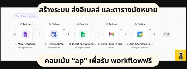 จัดสอน/Workshop อัตโนมัติด้วย Activepieces