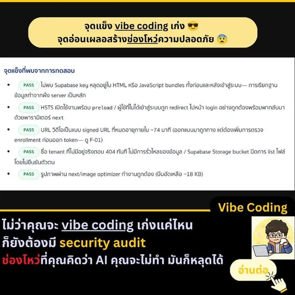 ช่องโหว่ที่ AI ทำได้ต้องตรวจสอบด้วย Security Audit